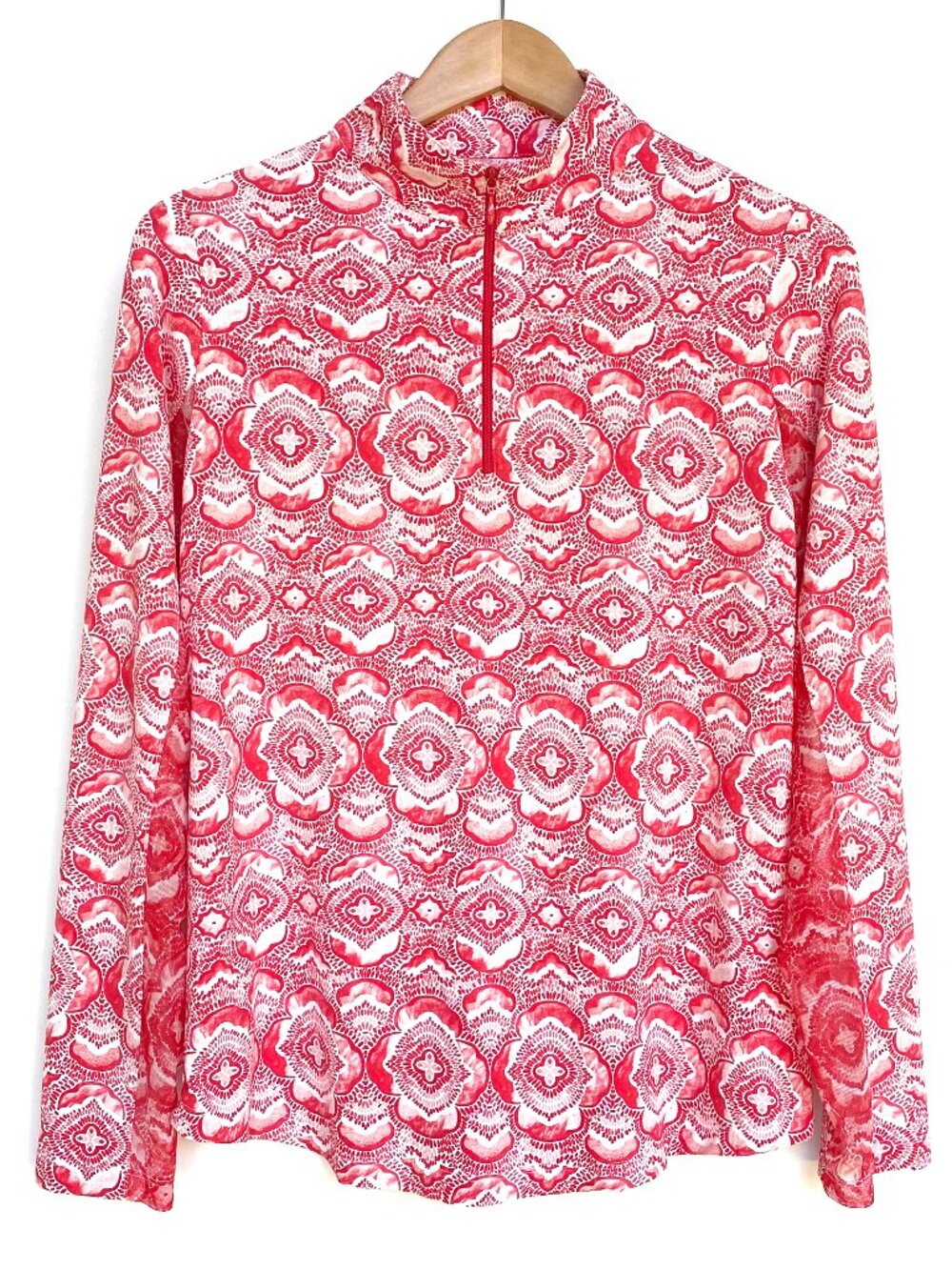 IBKUL Icefil Cooling Mock Neck SPF 50 Golf Top Size M